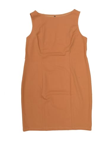 Image of Agnes Orinda Plus Size Sheath Dress for Women Sleeveless Boat Neck Casual Straight Pencil Work Dresses