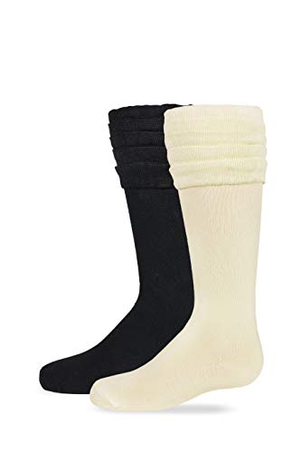 Wrangler Youth Girls Ruffle Top Knee High Socks 2 Pair Pack