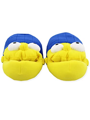 The Simpsons Novelty Plush Adult Womens 3D Marge Simpson Face Slippers (Large, Blue/Yellow), Tsf201Y #TOP3