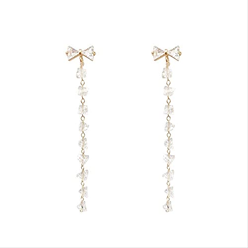 Boucles d'oreilles longues franges pour femmes et bijoux de mariage chic