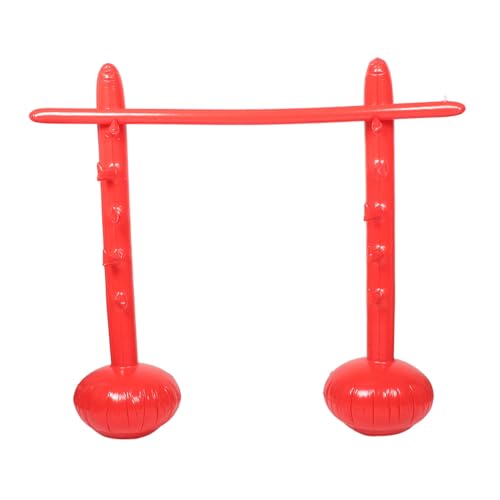BESTonZON Pértiga Inflable para Salto de Altura Piscina Inflable de fútbol Futbol Inflable fútbol al Aire Libre Hermosa papeleria Juegos de Sociedad Palo de Gimnasia el plastico Rojo