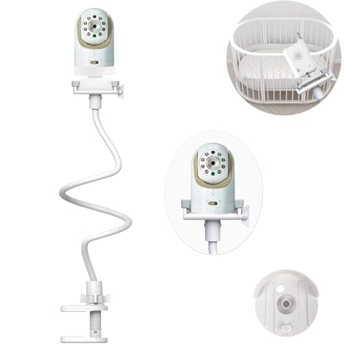Image of Derebir Baby Camera Mount Flexible Baby Monitor Holder Stan Shelf Compatible with Infant Optics DXR-8 and DXR-8 PRO Baby Monitor,Any Cameras with 1/4" Screw Stan(33.4 inch/Camera Not Included)