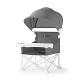 Cochildor 4-in-1 Tragbare Sitzerhöhung für Babys, Faltbarer Babysitz, Grau