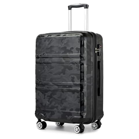 Kono Fashion Hand Luggage Lightweight ABS+PC Hard Shell Trolley Travel Suitcase with TSA Combination Lock and 4 Wheels Cabin Carry-on Suitcases Cover