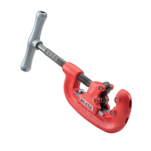 Ridgid 32870 Model 42-A Heavy-Duty 4-Wheel Pipe Cutter, 3/4-Inch To 2-Inch Steel Pipe Cutter,Silver/Red,Small #TOP4