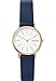 Produktbild Skagen Signatur Uhr für Damen, Quarzwerk mit Edelstahl- oder Lederarmband, Blau und Weiß, 30MM