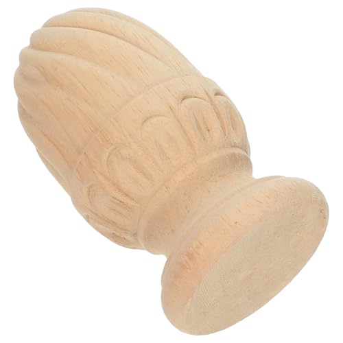 Remate de piña en madera beige SECFOU para postes de cama y balaustres de escalera