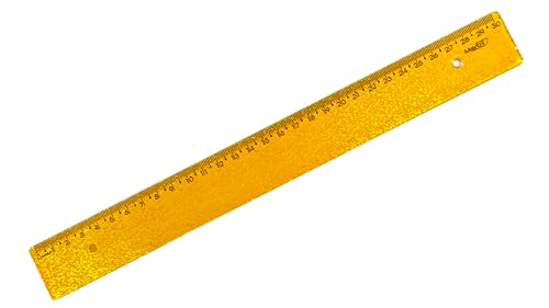 REGUA DE 30 CM NEW LINE HOLOGRAFICA GLITTER LARANJA