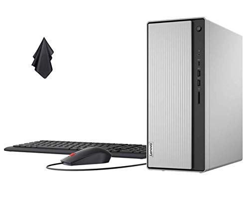 Computadora de sobremesa Lenovo IdeaCentre 5i de 10ª generación, Intel Core i5-10400 (procesador de 6 núcleos), 16 GB de RAM, 1 TB PCIe SSD, DVD-RW, HDMI, VGA, Windows 10 Home + Oydisen Cloth