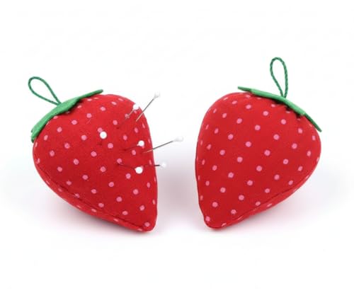 SPHTOEO Strawberry Pin Cushions, 2-Pack