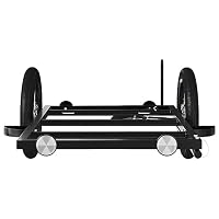 Fahrradanhänger, Transportanhänger, Fahrradanhänger, schwarz, 122 x 53 x 28 cm, Eisen – Ansicht 5