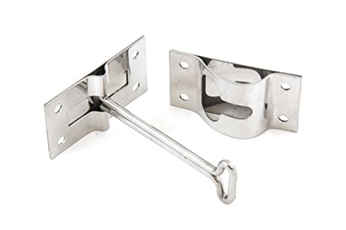 Red Hound Auto Trailer 4 Inches T-Style Entry Door Catch Holder Metal Bracket Hook Keeper Stainless #TOP3