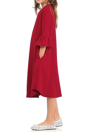 Pastel by Vivienne Honey Vanilla Girls' Bell Sleeve Trapeze Dress with Easy Removable Label3