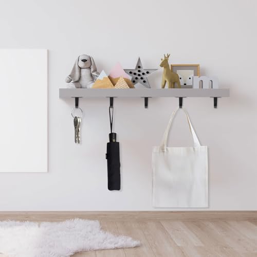 KQDRAVINE 10 Stück Deckenhaken Schwarz, Haken zum Schrauben Jackenhaken Haken Decke mit 20 Schrauben, Wandhaken zum Schrauben Garderobenhaken Einzeln, für Bad, Küche, Schal, Schlüssel