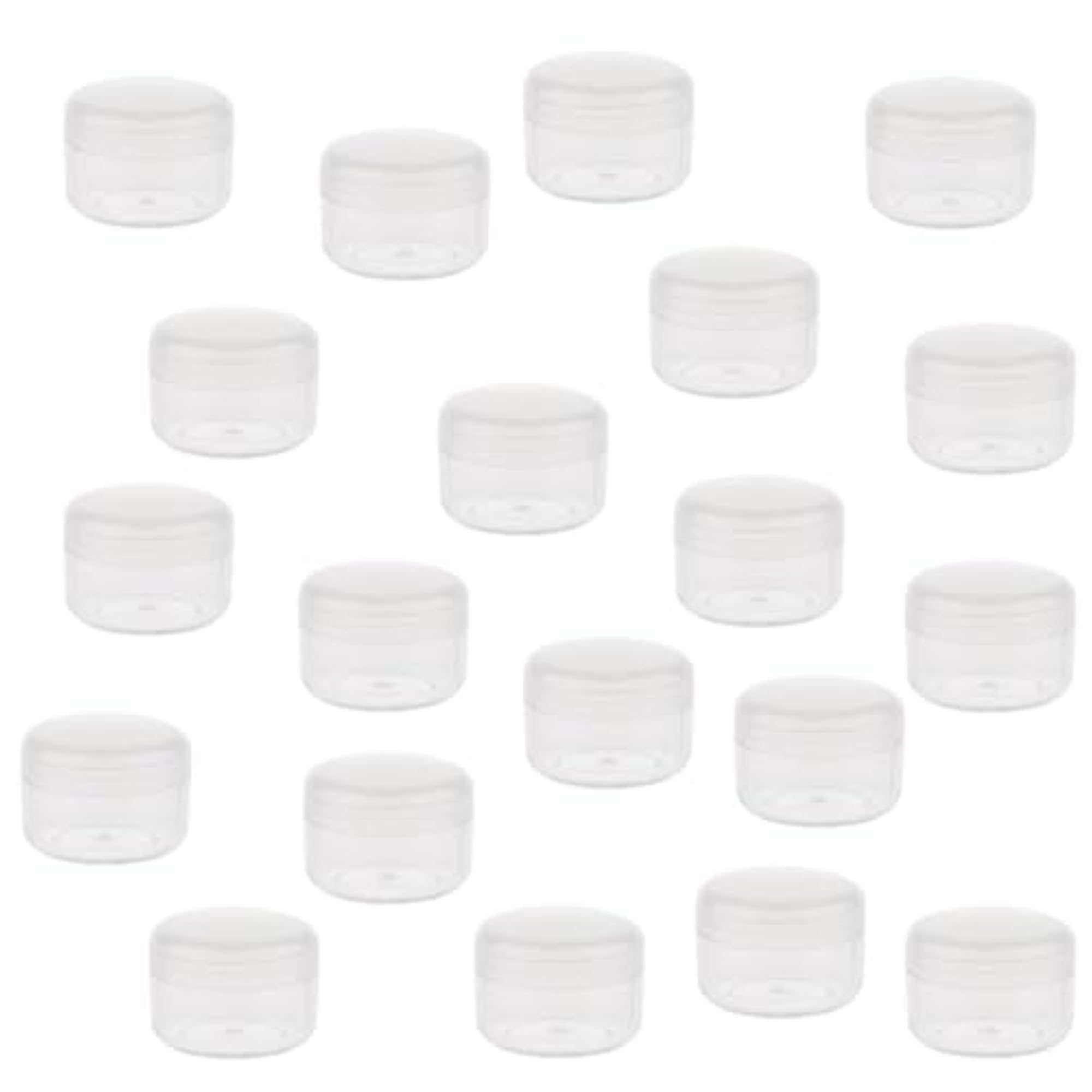 6X Small Poly Cosmetic Cream Jars with Lids, 5g