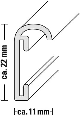 Hama Detroit Picture Frame 21 x 29.7 cm (Aluminium Frame, Photo Frame, Document Frame, Portrait Format, Landscape Format, Hanging, Shatterproof, Aluminium, Picture Format DIN A4, 21 x 29.7 cm,