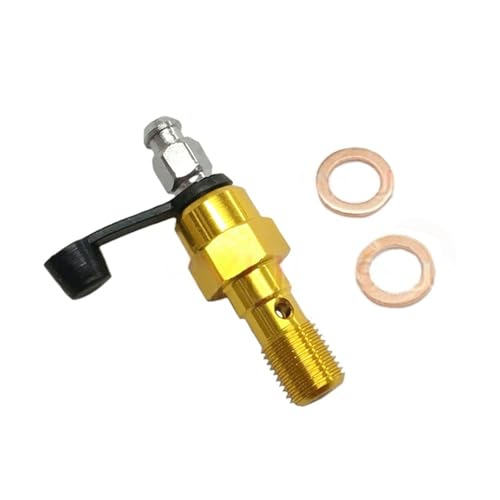 Vis de purge M10x1.0 pour pompe de frein moto jaune