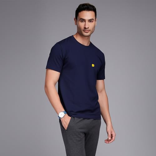 Image of AMUL COMFY Men's Cotton Plain Round Neck Half Sleeve Casual T-Shirts