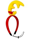 Gorbgle Dog Antler Headband with Fluffy Dog Ears - Soft Christmas Reindeer Costume Headpiece for Adults Women, Pets, Puppy