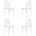 Poly and Bark Burton Side Chair in Clear (Set of 4)