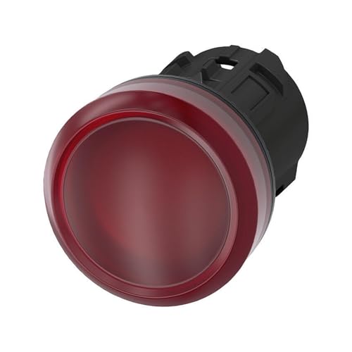 Cabezal de luz indicadora de 22 mm plástico rojo liso Siemens 3SU10016AA200AA0