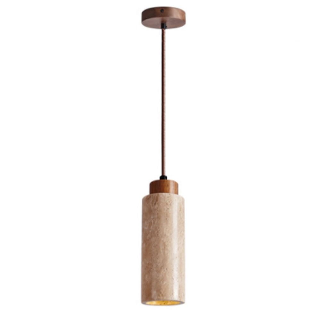 Lampe Suspendue En Travertin Jaune Naturel E27 Luminaire Design Marbre Lustre Réglable Chambre