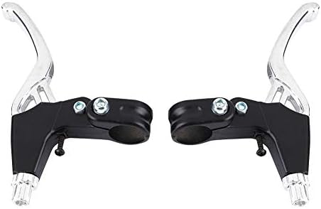 Bicycle Handle Brake Lever Universal Handbrake, Mountain Road Bike Brake Lever Handlebar V Brake Bicycle Brake Brakes Accessories(Silver)