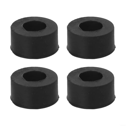 Tidevib Paquete de 4 arandelas de goma negras para mezcladoras de cabezal inclinable y elevador de cuenco (3.5-7 cuartos de galón) - Se adapta a modelos de cabezal inclinable y elevador de cuenco