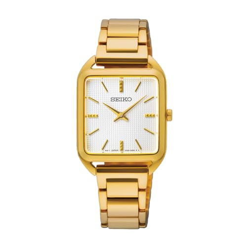 Seiko Damen Analog Quarz Uhr mit Edelstahl Armband SWR078P1