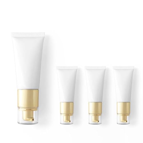 Aspire 4 Pack 1 OZ/30 ML Plastic Cosmetic Airless Pump Tubes BB Cream Soft Tubes