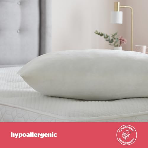 Silentnight Squishy Pillow -Soft Comfortable Pillow with Velvet Touch Cover and Fluffy Fibres - Machine Washable and Hypoallergenic - Pack of 1 - Image 4