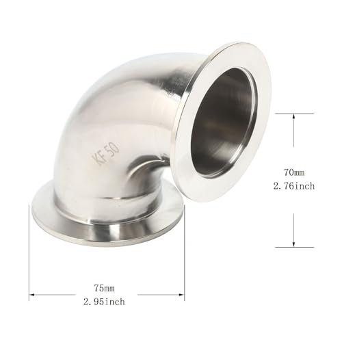 Image of QiiMii KF-50 Elbow 90 Degrees Vacuum Fittings Stainless Steel 304