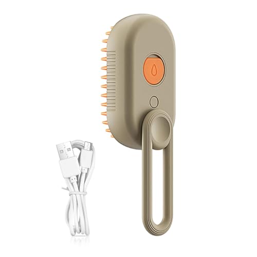 Cepillo Gatos Quitapelo | Cepillo de Vapor 3 en 1 para Gatos | Cepillo de vapor para gatos,Cepillo para gatos con vapor | Vepillo de Vapor Autolimpiable para Gatos