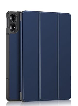 Gruattreay Case Compatible with Redmi Pad SE Pro 12.1 inch 2024 Tablet Holder Trifold Skin Stand Smart Cover for Redmi Pad SE Pro 12.1'' Case Cover (Blue)