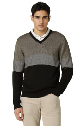 Image of Van Heusen Men's Luxury Sports Regular Fit Full Sleeve Crew Neck Sweater | Sophisticated Flair | Super Premium Fabric