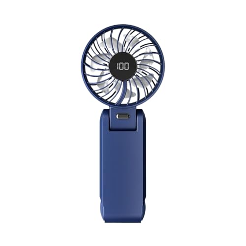 Ventilador de mano, ventilador portátil recargable para viajes, conciertos, camping, senderismo, 19,5 x 8,3 cm