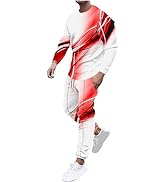 Muscularfit Erkekler Rahat Aktif Eşofmanlar, Spor Seri Desenli Kazak, Crewneck Sweatshirtler, Atlet...