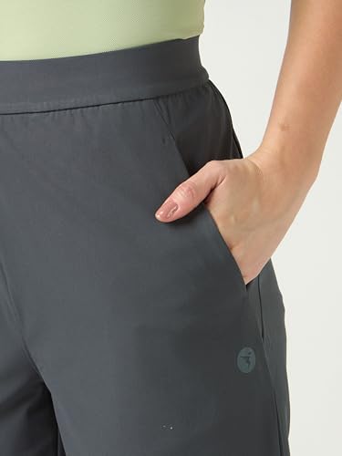 Image of TECHNOSPORT Women's Straight Fit Solid Track Pant for Casual Wear, Active Lifestyle