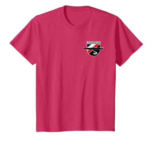 German WW2 Kriegsmarine Emblem in The Pocket U-Boat Patch T-Shirt, Youth, Red Heather, 4T
