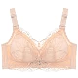 Sujetador de Encaje Sexy para Mujer Sujetadores Transparentes Bralettes inalámbricos de Talla Grande con Tirantes Ajustables Sujetador cómodo para Todos los días