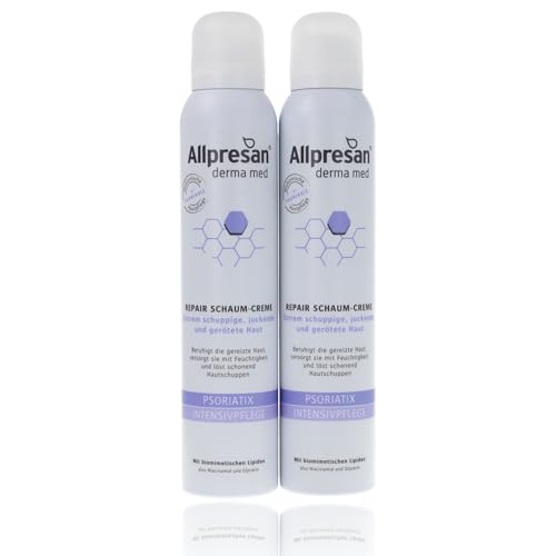 Allpresan Derma med Repair Schaum-Creme PSORIATIX INTENSIVPFLEGE - Zur Pflege der Haut bei Psoriasis (Schuppenflechte) - 200 ml (2er Pack)