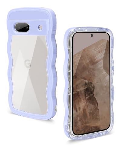 YealRed Google Pixel 8A 6.1インチ 保護ケース 韓国デザイン おしゃれ シンプル 波型エッジ 透明 2in1 スマホケース クリエイティブ ユニーク 超軽量 かわいい 女子向き 指紋防止 傷防止 耐衝撃 全面保護 落下防止 Goo