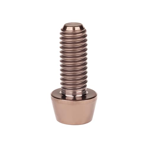 Image of Titanium Ti Bolt M5x9 16 18 20 25 30 35 40 45 50 55 60mm Tapered Head Screws Pack of 4 (M5x16mm, Bronze)