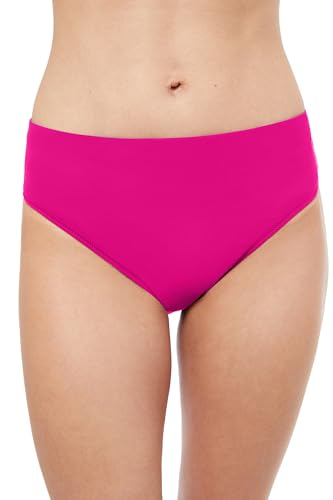 Pantalon taille haute bas de bikini fuchsia maillot de bain deux pièces femme 40