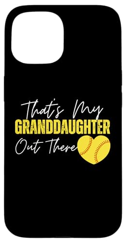 That's My Granddaughter Out There Softball Nonna Nonno Custodia per iPhone 15