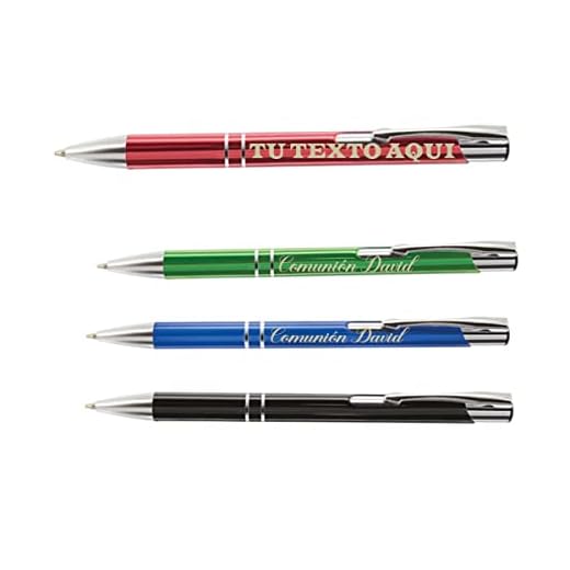 Lote 10 boligrafos PERSONALIZADOS con el texto que quieras. Boligrafos para comunion, boligrafos para eventos, Boligrafos publicidad.