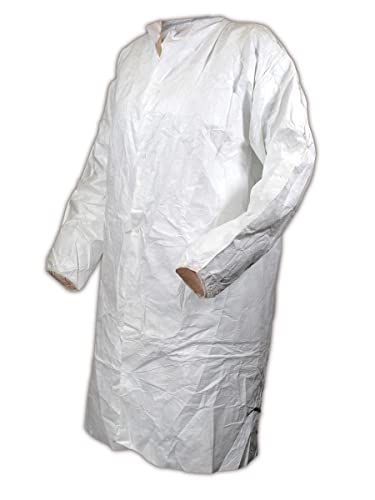 MAGID CC111XXL EconoWear Tyvek Disposable Lab Coat, 2XL, White (Case of 30)