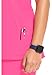 Cherokee Infinity Womens Mock Wrap Scrub Top, 4 Pockets, Rib-Knit Panel, Moisture-Wicking 360° Stretch - 2625A, XL, Carmine Pink