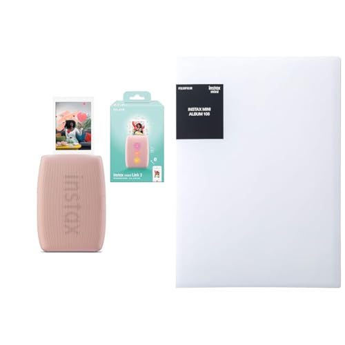 富士フイルム(FUJIFILM) クリスマスプレゼント お年玉ギフト チェキ スマホプリンター instax mini Link3 ローズピンク INS MINI LINK3 R pink +アルバムの商品画像（Amazon）