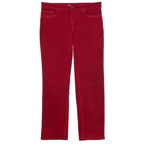 MAC Stella Stretchjeans Jeans Damen Denim Straight Leg Feminine Fit, Farbe:rot, Damengrößen:38, Hosenlänge:L30